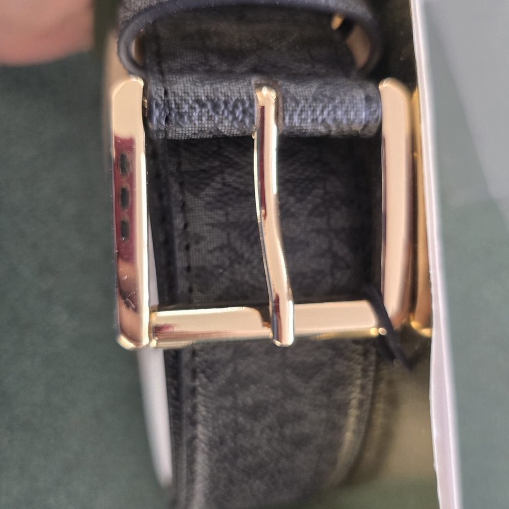 Michael Kors Collection Black and Gold Belt